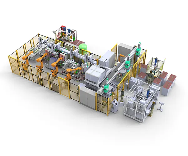 Equipo de clinchado automatizado para tanque de lavavajillas