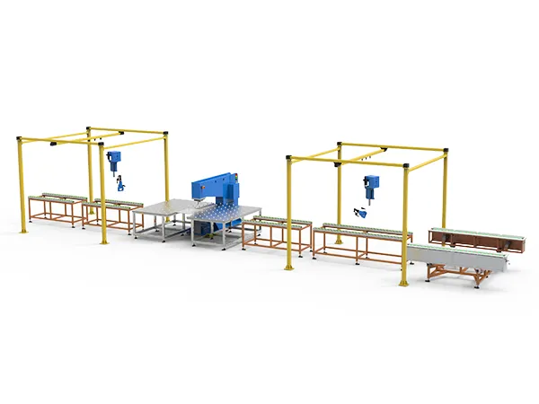 Línea de clinchado semiautomática para la parte superior de la cabina del ascensor
