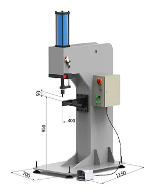 Prensa clinchadora (clinchado de conductos de climatización de 8 toneladas)