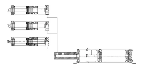 Cilindro AT (varias unidades) + intensificador MPSxxx-xxx